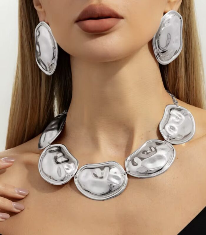 Ensemble collier + boucle d'oreille